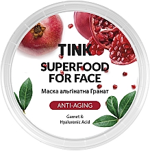 Alginatowa maska przeciwstarzeniowa Granat i kwas hialuronowy - Tink SuperFood For Face Alginate Mask — Zdjęcie N2