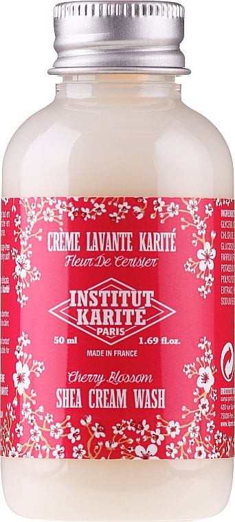 Zestaw - Institut Karite Fleur de Cerisier (sh/gel/50ml + b/milk/50ml + h/cr/75ml + soap/100g + bag) — Zdjęcie N4