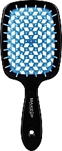 Kup PRZECENA! Szczotka do włosów, czarno-niebieska - Hollow Comb Superbrush Plus Black Blue *