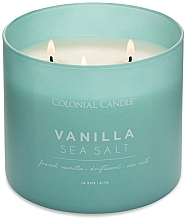 Kup Świeca zapachowa z trzema knotami - Colonial Candle Scented With Three Wicks Vanilla Sea Salt