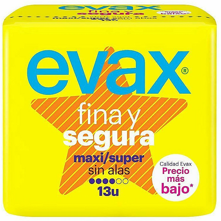 Podpaski Super maxi, bez skrzydełek, 13szt - Evax Fina & Segura — Zdjęcie N1