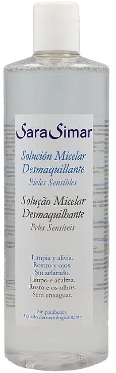Woda micelarna - Sara Simar Micellar Solution Make-up Remover — Zdjęcie N1