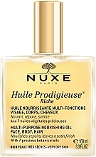 Kup Intensywnie odżywiający olejek pielęgnacyjny o wielu zastosowaniach - Nuxe Huile Prodigieuse® Riche