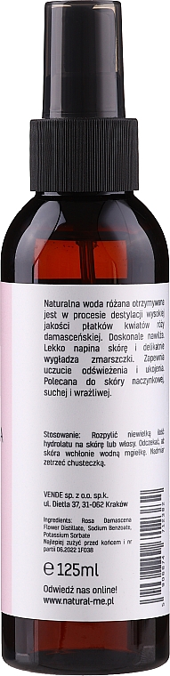 Hydrolat Róża damasceńska - NaturalME  — Zdjęcie N2