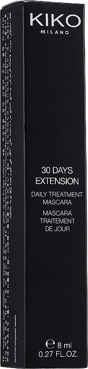 Tusz-odżywka do rzęs - Kiko Milano 30 Days Extension Daily Treatment Mascara — Zdjęcie N2