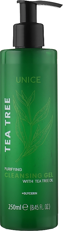 Oczyszczający żel do mycia twarzy z olejkiem z drzewa herbacianego - Unice Tea Tree Purifying Cleansing Gel — Zdjęcie N1