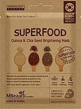 Kup Rozjaśniająca maska do twarzy Komosa ryżowa i nasiona chia - MBeauty Cosmetics Superfood Quinoa & Chia Seed Brightening Mask