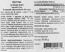 Suplement diety Biotyna, 5000 mcg - Now Foods Biotin 5000 Mcg Energy Production — Zdjęcie N3