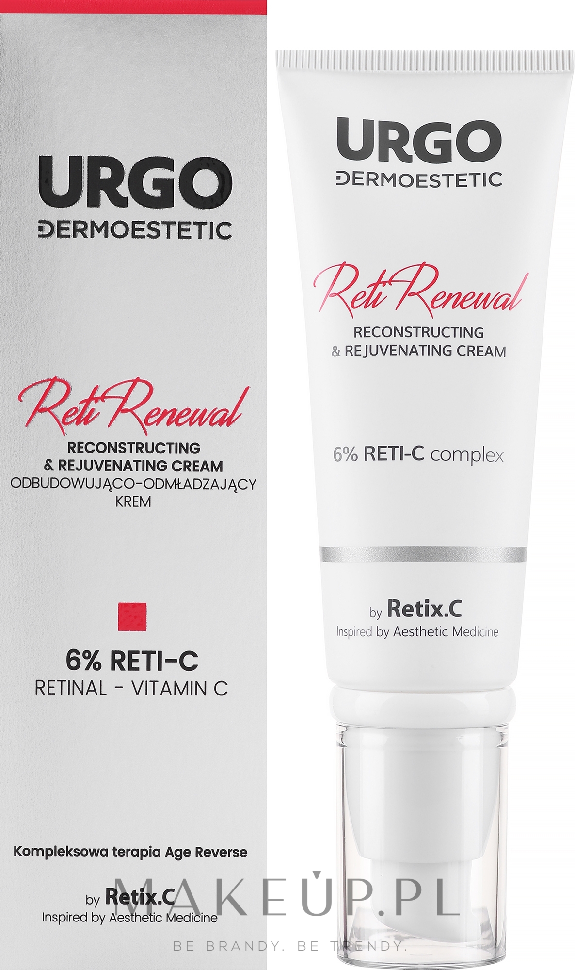 Odbudowujaco odmladzajacy krem ​​do twarzy - Urgo Dermoestetic Reti Renewal Reconstructing & Rejuvenating Cream 6% Reti-C  — Zdjęcie 45 ml