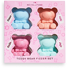 Zestaw kul do kąpieli Miś - I Heart Revolution Teddy Bear Fizzer Set (fizzer/4x50g) — Zdjęcie N1