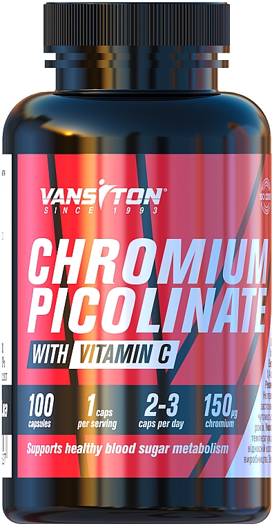 Suplement diety wspomagający spalanie tłuszczu Pikolinian chromu - Vansiton