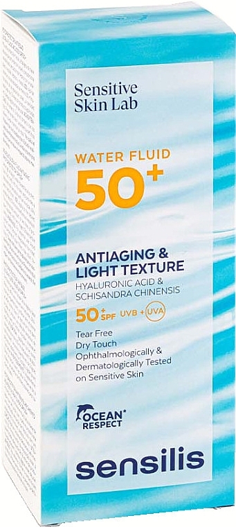 Fluid do twarzy z filtrem przeciwsłonecznym - Sensilis Antiaging & Light Texture Water Fluid 50+ — Zdjęcie N2