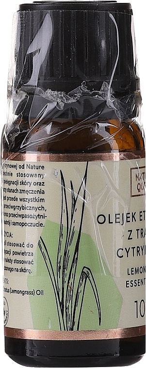 PRZECENA! Olejek eteryczny z trawy cytrynowej - Nature Queen Lemongrass Essential Oil * — Zdjęcie N2