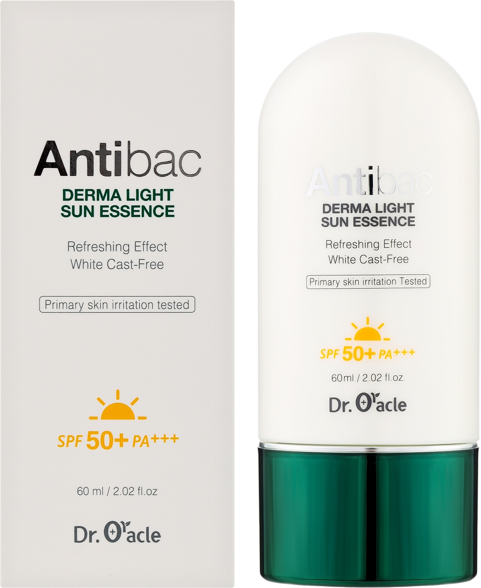 Esencja przeciwsłoneczna dla skóry problematycznej - Dr. Oracle Antibac Derma Light Sun Essence SPF50+ PA+++ — Zdjęcie 60 ml