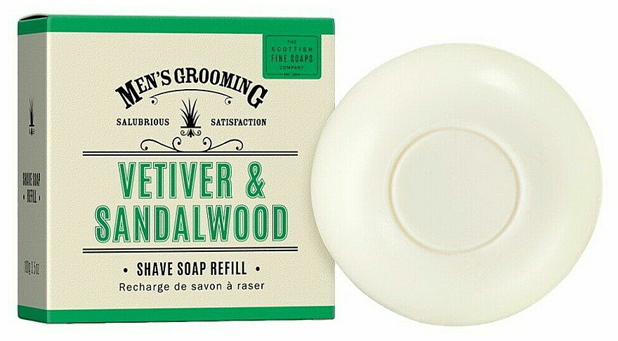 Mydło do golenia Wetyweria i drzewo sandałowe - Scottish Fine Soaps Vetiver & Sandalwood Shaving Soap Refill — Zdjęcie N1