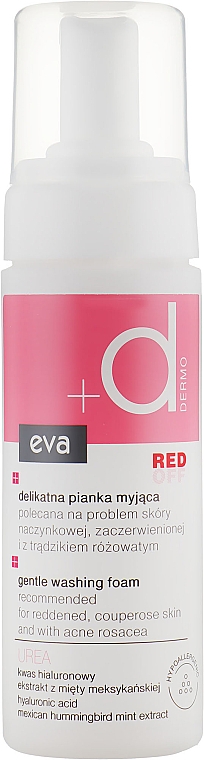 Pianka do mycia twarzy - Eva Dermo Red Off Gentle Washing Foam — Zdjęcie N1