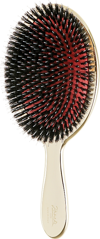 Szczotka do włosów z naturalnego włosia duża, 23M, złota - Janeke Gold Hairbrush 