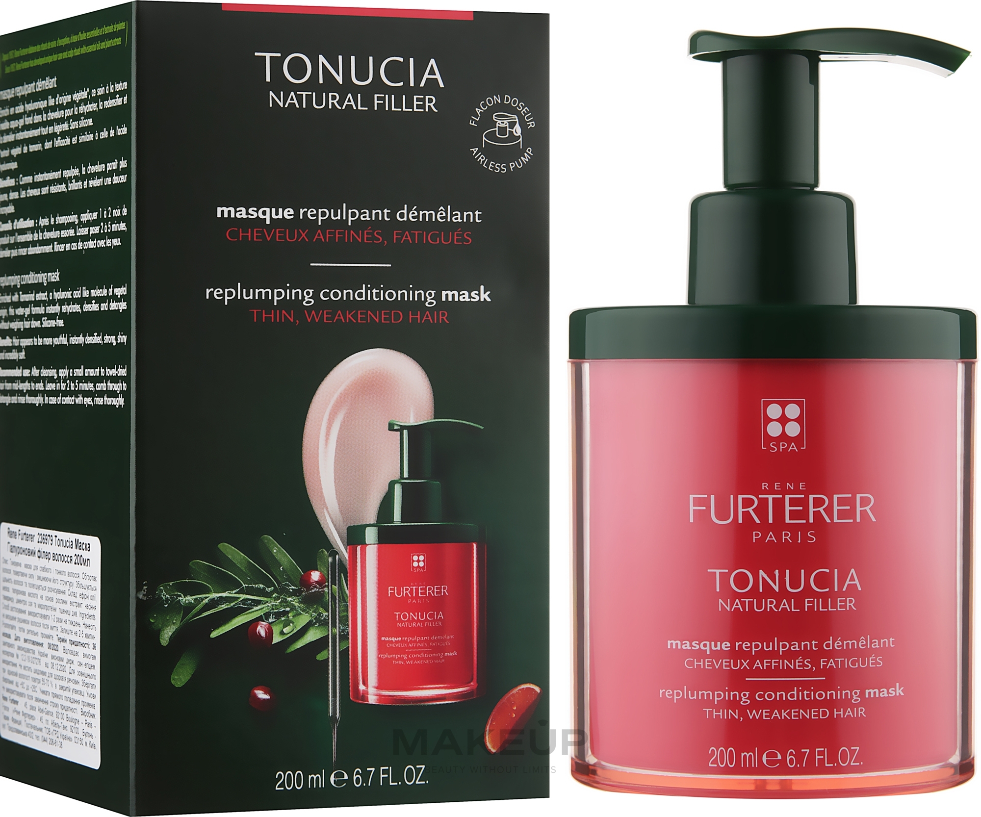 Maska zwiększająca objętość włosów - Rene Furterer Tonucia Natural Filler Replumping Conditioning Mask — Zdjęcie 200 ml