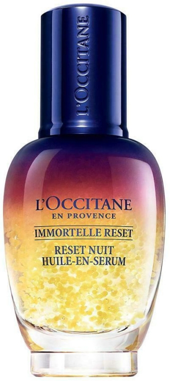 Przeciwzmarszczkowe serum do twarzy na noc - L'Occitane Immortelle Overnight Reset Oil-In-Serum