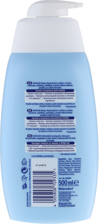 Nawilżające mleczko do ciała dla dzieci - Nivea Baby Mild Touch Moisturizing Lotion — Zdjęcie N2