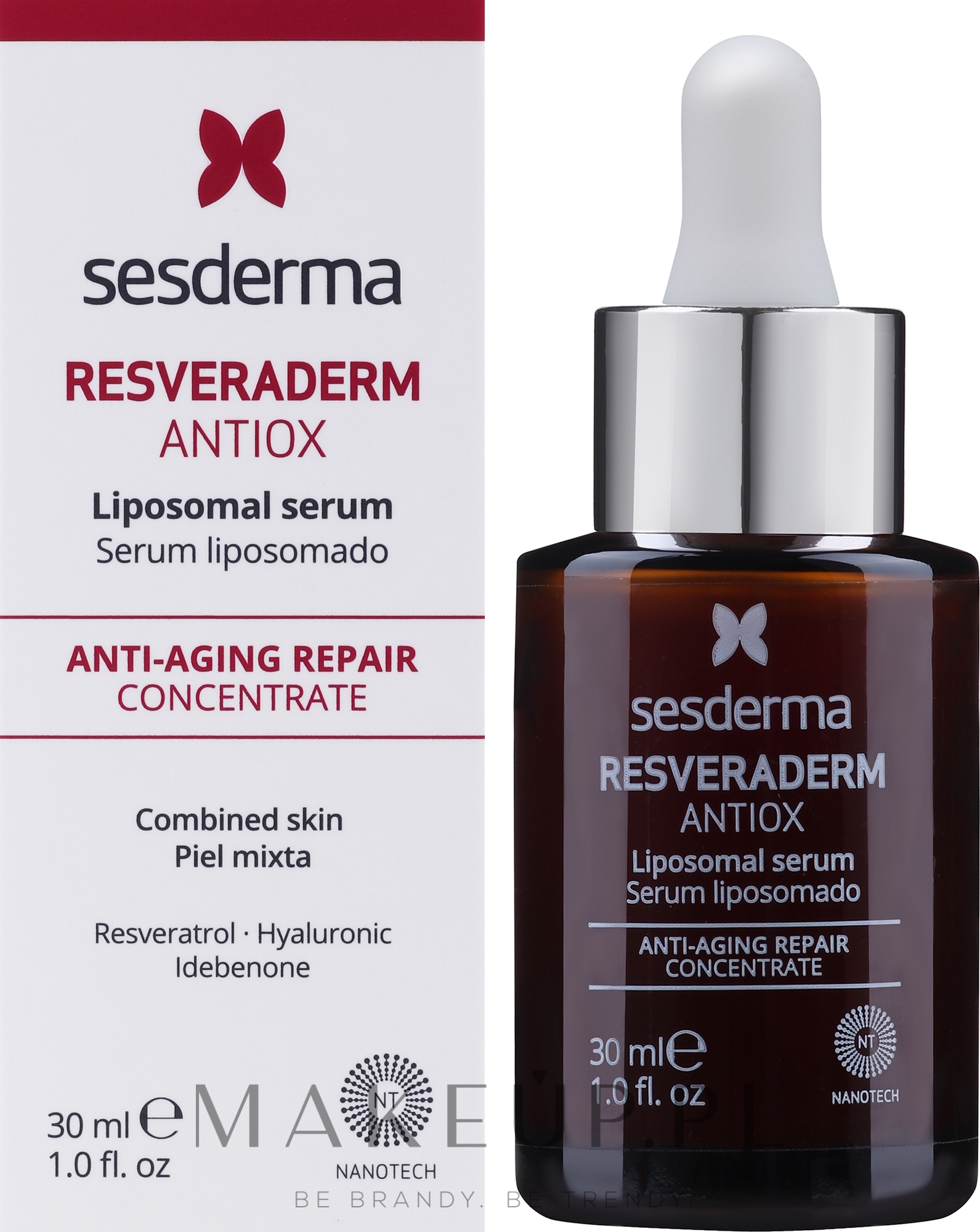 Liposomowe serum przeciwstarzeniowe do twarzy - SesDerma Laboratories Resveraderm Antiox Serum — Zdjęcie 30 ml