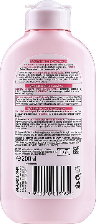 Nawilżające mleczko do demakijażu do skóry suchej i wrażliwej - Garnier Skin Naturals Essentials Hydration — Zdjęcie N2