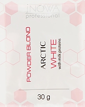 Rozświetlający biały puder bezpyłowy z proteinami mleka - JNOWA Professional Blond Arctic (saszetka) — Zdjęcie N1