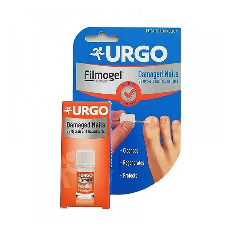 Preparat na uszkodzone paznokcie przez grzybicę i lekkie urazy - Urgo Filmogel Damaged Nails By Mycosis And Travmatisms — Zdjęcie N1