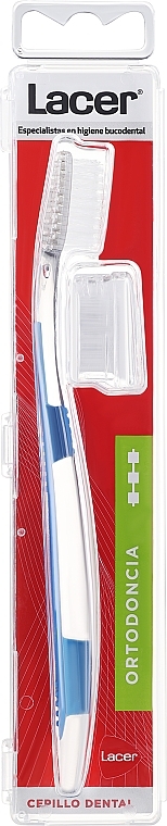 Ortodontyczna szczoteczka do zębów, niebieska - Lacer Toothbrush — Zdjęcie N1