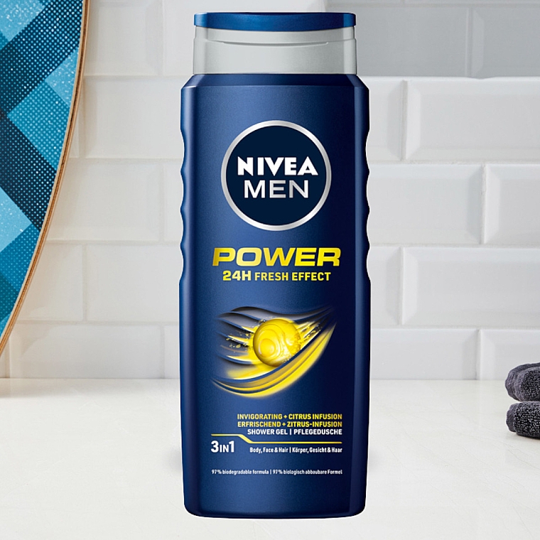 Odświeżający żel pod prysznic dla mężczyzn - NIVEA MEN Power Fresh — Zdjęcie N2