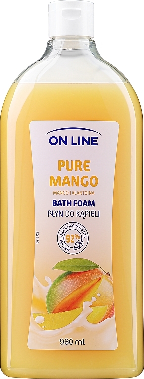 Płyn do kąpieli Mango - On Line Bath Foam Pure Mango — Zdjęcie N1