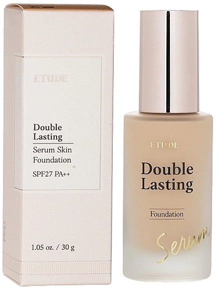 Podkład-serum o podwójnym działaniu - Etude Double Lasting Serum Skin Foundation SPF 27 — Zdjęcie N1