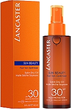 Wodoodporny olejek do opalania SPF 30 - Lancaster Sun Beauty Satin Sheen Oil — Zdjęcie N2