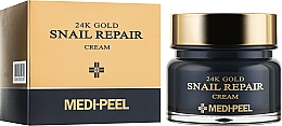 Krem do twarzy ze złotem koloidalnym i mucyną ślimaka - MEDIPEEL 24k Gold Snail Repair Cream — Zdjęcie N2