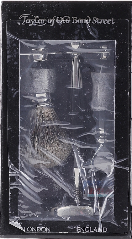 PRZECENA! Zestaw do golenia - Taylor of Old Bond Street Pure Fusion Edwardian Shaving Set (razor + shaving brush + stand) * — Zdjęcie N3
