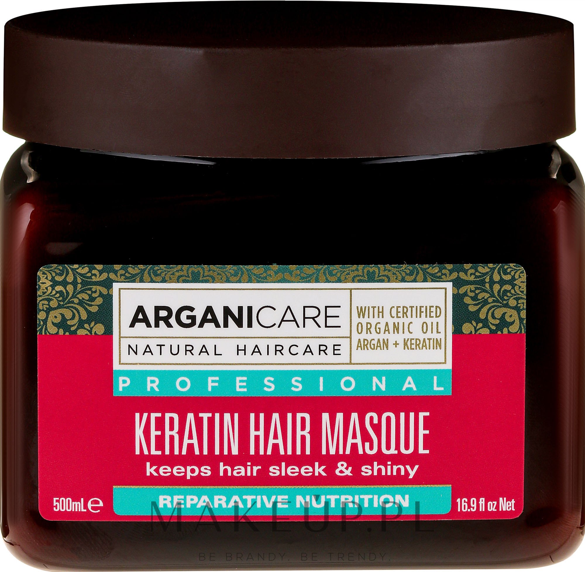 Maska do wszystkich rodzajów włosów - Arganicare Keratin Nourishing Hair Masque — Zdjęcie 500 ml