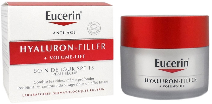 Liftingujący krem na dzień do skóry suchej SPF 15 - Eucerin Hyaluron-Filler+Volume-Lift Day Cream