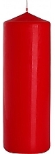 Świeca cylindryczna 80x200 mm, czerwona - Bispol — Zdjęcie N1