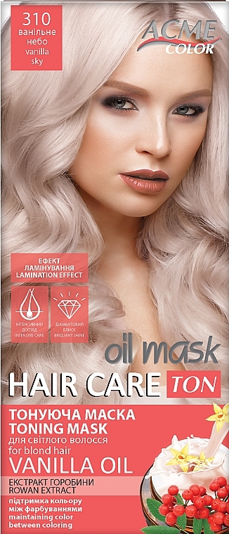 Koloryzująca maska do włosów Jarzębina - Acme Color Ton Oil Mask