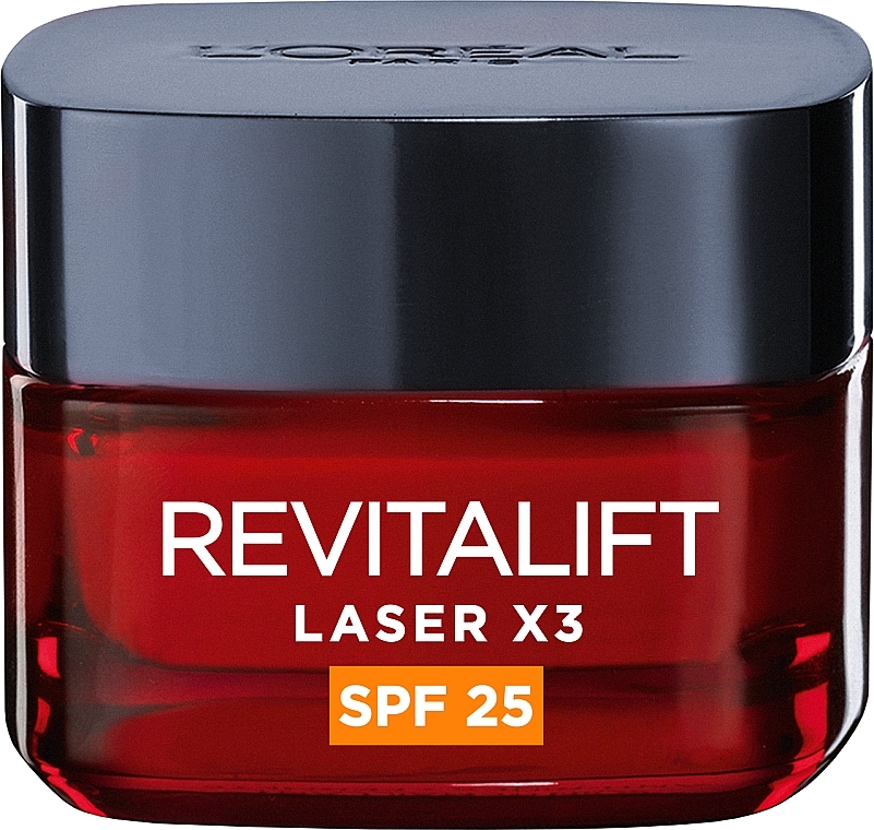 L'Oreal Paris Revitalift Laser X3 - Przeciwstarzeniowy krem do twarzy na dzień Intensywna regeneracja SPF 25 — Zdjęcie N2
