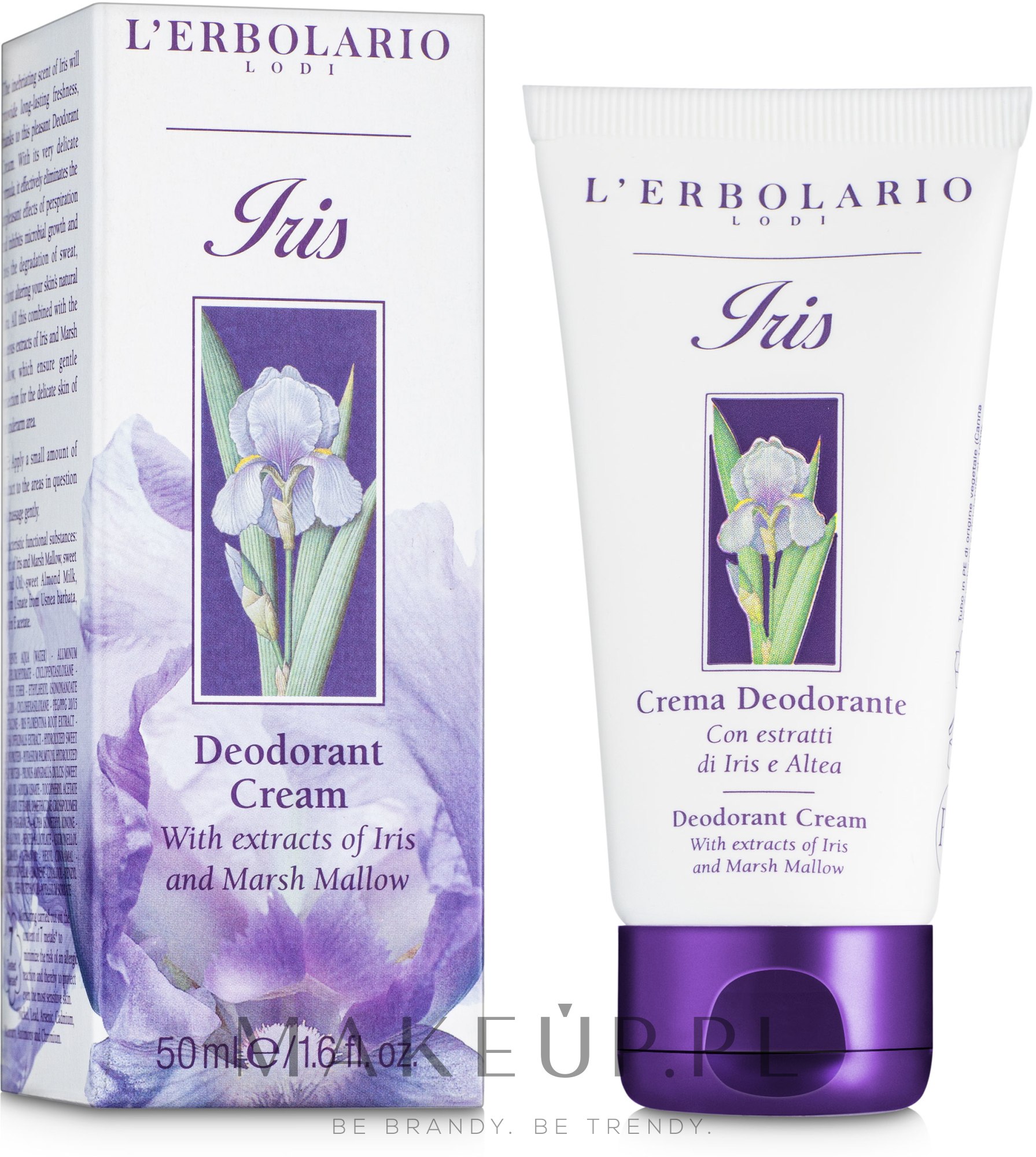 Dezodorant w kremie Irys - L'Erbolario Crema Deodorante Iris — Zdjęcie 50 ml