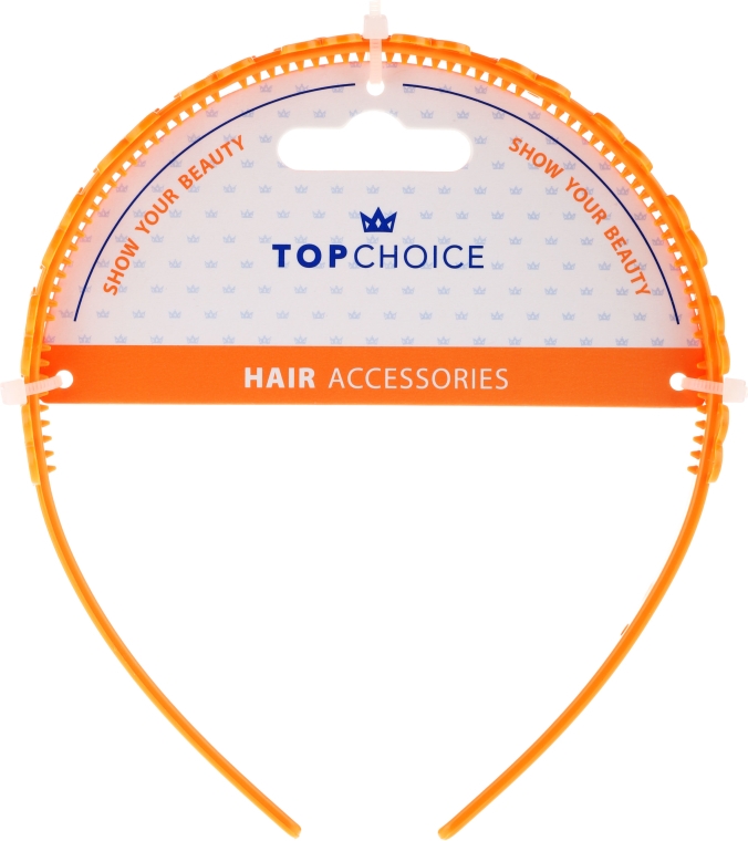Opaska do włosów, 27918, pomarańczowa - Top Choice  — фото N1