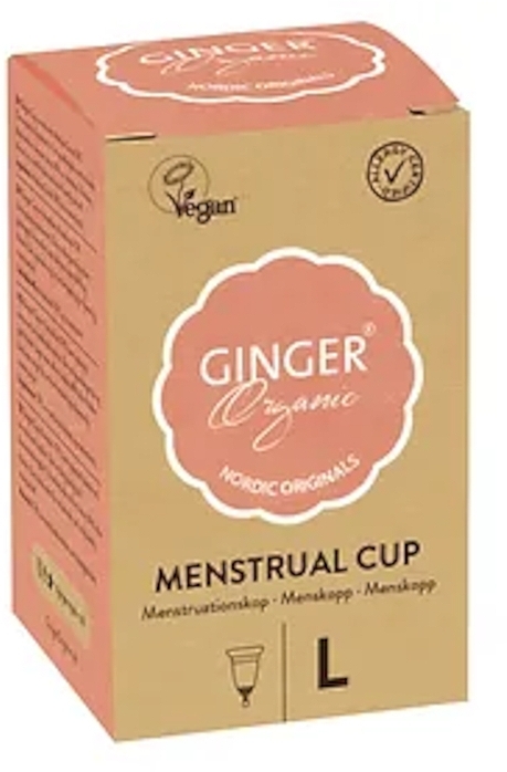 Kubeczek menstruacyjny, rozmiar L - Ginger Organic Menstrual Cup  — Zdjęcie N1
