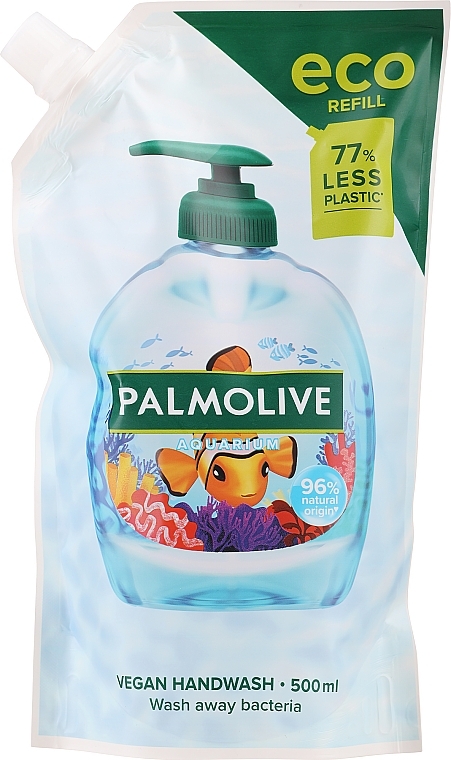 Delikatne mydło w płynie do rąk dla dzieci, zapas - Palmolive Aquarium 