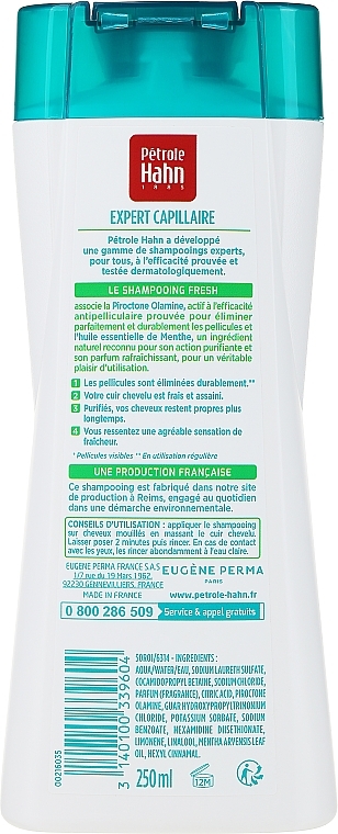 Szampon przeciwłupieżowy do włosów - Eugene Perma Petrole Shampooing Expert Antipelliculaire Fresh — Zdjęcie N2