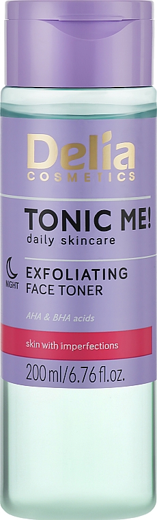 Złuszczający tonik do twarzy - Delia Cosmetics Tonic Me — Zdjęcie N1