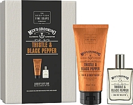 Scottish Fine Soaps Men’s Grooming Thistle & Black Pepper - Zestaw (edt/50ml + b/wash/200ml) — Zdjęcie N1