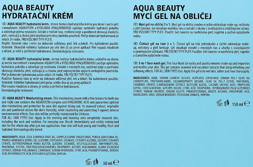 Zestaw - Dermacol Aqua Beauty (cr/50ml + gel/150ml) — Zdjęcie N3