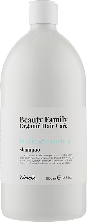 Organiczny szampon do włosów z bazylią i mandarynką - Nook Beauty Family Organic Hair Care Shampoo