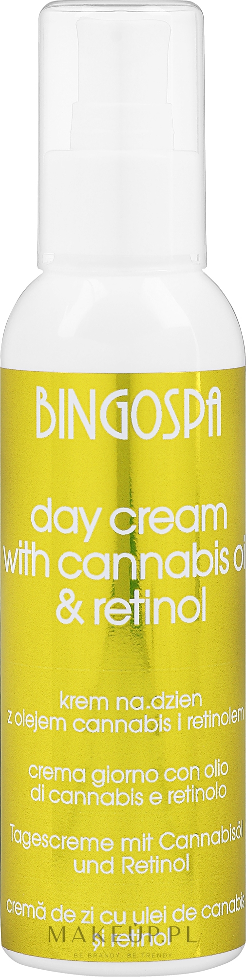 Krem na dzień z olejem konopnym i retinolem - BingoSpa Day Cream With Cannabis Oil Retinol And Zea Mays — Zdjęcie 135 g